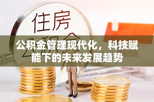 梅江公积金管理现代化，科技赋能下的未来发展趋势